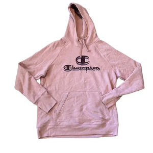 Champion Hoodie/Sweatshirt, Pink, Size Medium